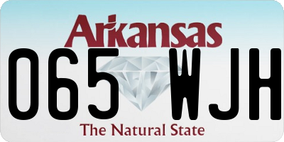 AR license plate 065WJH