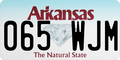 AR license plate 065WJM