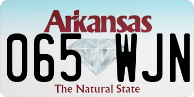 AR license plate 065WJN
