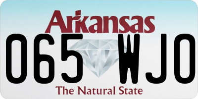 AR license plate 065WJO