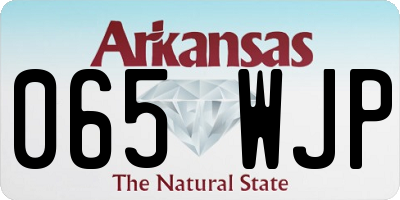 AR license plate 065WJP
