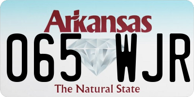 AR license plate 065WJR