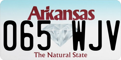 AR license plate 065WJV