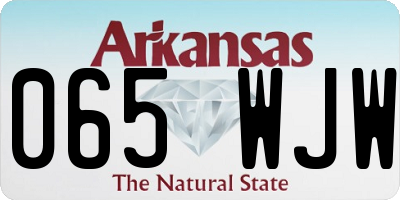 AR license plate 065WJW