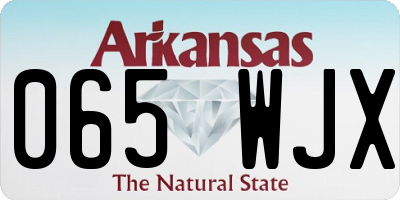 AR license plate 065WJX