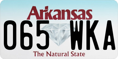 AR license plate 065WKA