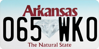 AR license plate 065WKO