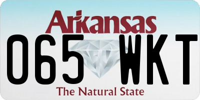 AR license plate 065WKT