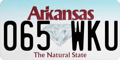 AR license plate 065WKU