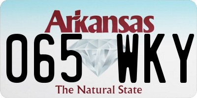 AR license plate 065WKY