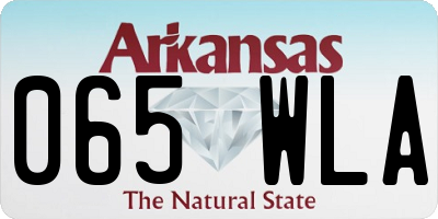 AR license plate 065WLA