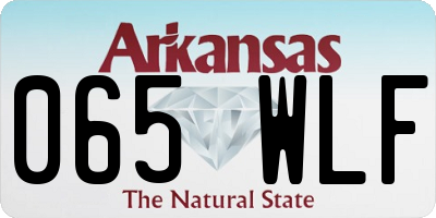 AR license plate 065WLF