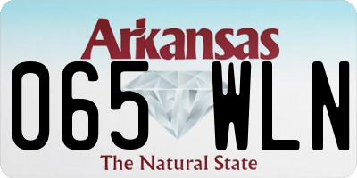 AR license plate 065WLN