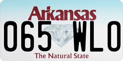 AR license plate 065WLO