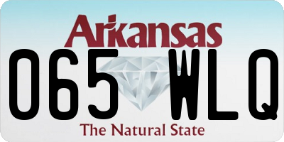 AR license plate 065WLQ