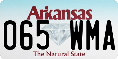 AR license plate 065WMA