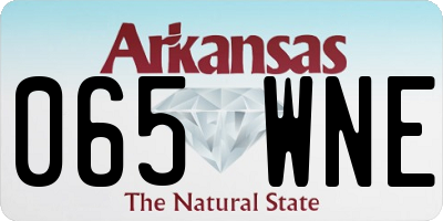 AR license plate 065WNE