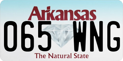 AR license plate 065WNG