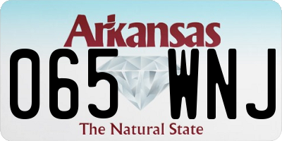 AR license plate 065WNJ