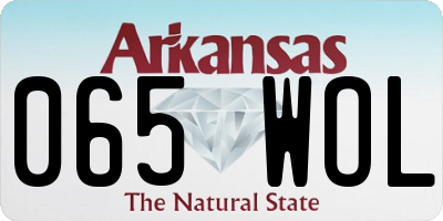 AR license plate 065WOL
