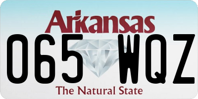 AR license plate 065WQZ