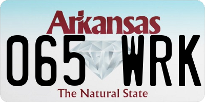 AR license plate 065WRK