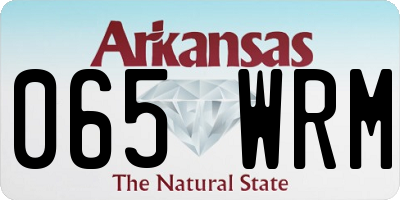 AR license plate 065WRM