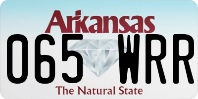 AR license plate 065WRR