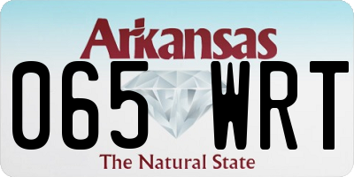 AR license plate 065WRT