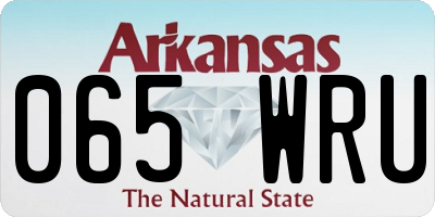 AR license plate 065WRU