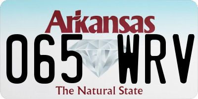 AR license plate 065WRV