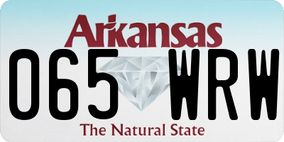 AR license plate 065WRW