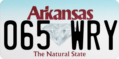 AR license plate 065WRY