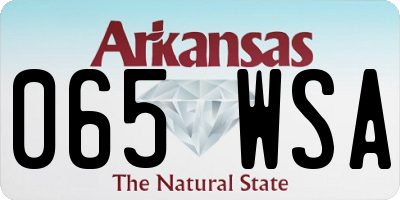 AR license plate 065WSA