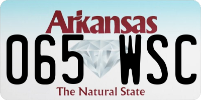AR license plate 065WSC