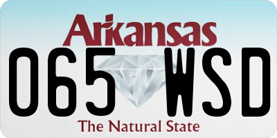 AR license plate 065WSD
