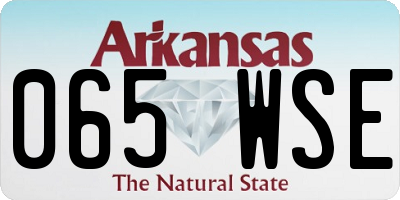 AR license plate 065WSE