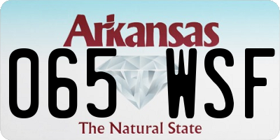 AR license plate 065WSF