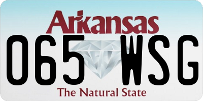 AR license plate 065WSG
