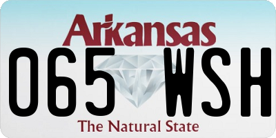 AR license plate 065WSH