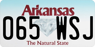 AR license plate 065WSJ