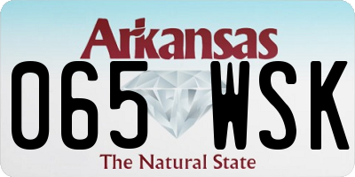 AR license plate 065WSK