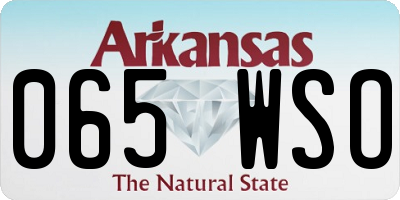 AR license plate 065WSO