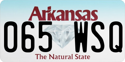 AR license plate 065WSQ