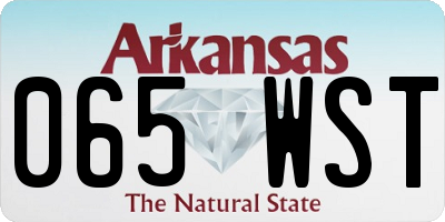 AR license plate 065WST