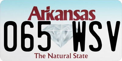 AR license plate 065WSV