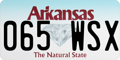 AR license plate 065WSX
