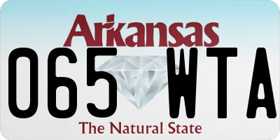 AR license plate 065WTA