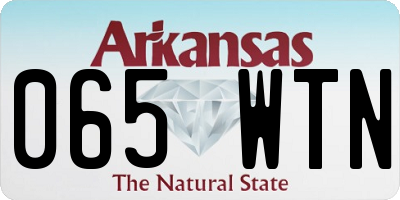 AR license plate 065WTN