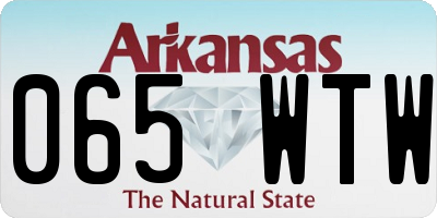 AR license plate 065WTW